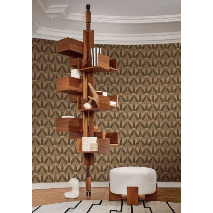 Casamance|Papel pintado flor de loto egipcia dorado|Alta Gama