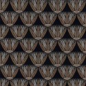 Casamance|Papel pintado flor de loto egipcia negro y dorado|Alta Gama