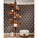 Casamance|Papel pintado flor de loto egipcia negro y dorado|Alta Gama