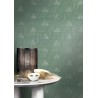 Casamance|Papier peint mosaïque géométrique vert et doré|Haut Gamme