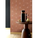 Casamance|Papier peint mosaïque géométrique cuivré|Haut Gamme