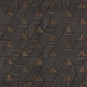 Casamance|Wallpaper geometric mosaic black and gold|High-End