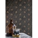 Casamance|Geometrische Mosaik Tapete schwarz-gold|Hochwertige