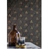 Casamance|Wallpaper geometric mosaic black and gold|High-End