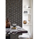 Casamance|Wallpaper geometric mosaic black and gold|High-End