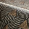 Casamance|Geometrische Mosaik Tapete schwarz-gold|Hochwertige