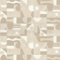 Casamance|Moderne geometrische Tapete beige|Hochwertige