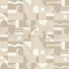 Casamance|Moderne geometrische Tapete beige|Hochwertige