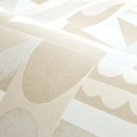 Casamance|Moderne geometrische Tapete beige|Hochwertige