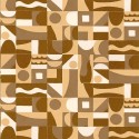 Casamance|Wallpaper geometric composition light brown|Abstract