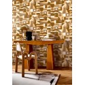 Casamance|Papel pintado composición geométrica marrón claro|Abstracto