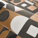 Casamance|Papel pintado moderno figuras geométricas marrón y negro|Alta Gama