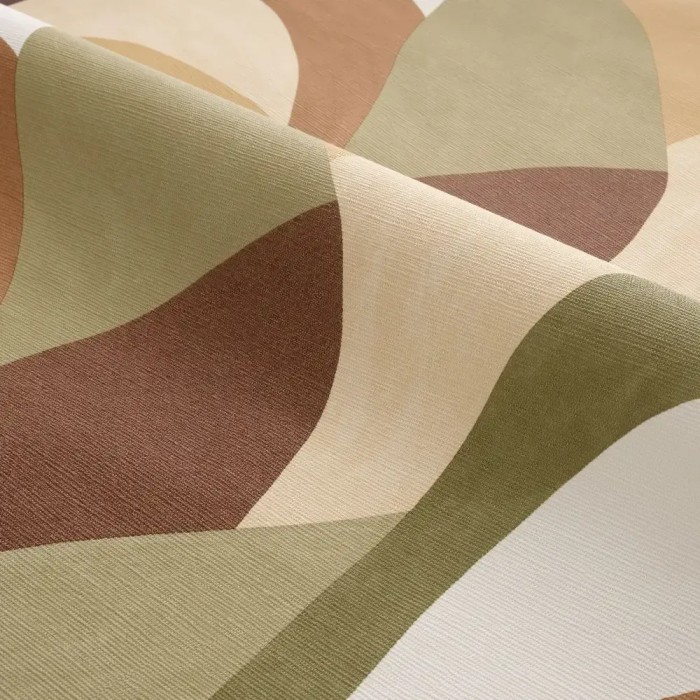 Casamance|Papel pintado pintura abstracta marrón y verde caqui|Moderno