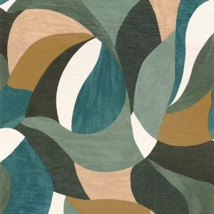 Casamance|Leinentapete braun ethnischer Stil|Hochwertige