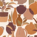 Casamance|Provenzalische Tapete Tonkrüge braun|Rustikal
