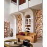 Casamance|Wallpaper Provençal style clay pots brown|Rustic