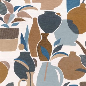 Elitis|Papier peint effet textile brodé de fleurs et d’oiseaux|Haut Gamme