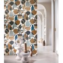 Casamance|Provenzalische Tapete Tonkrüge blau-braun|Hochwertige