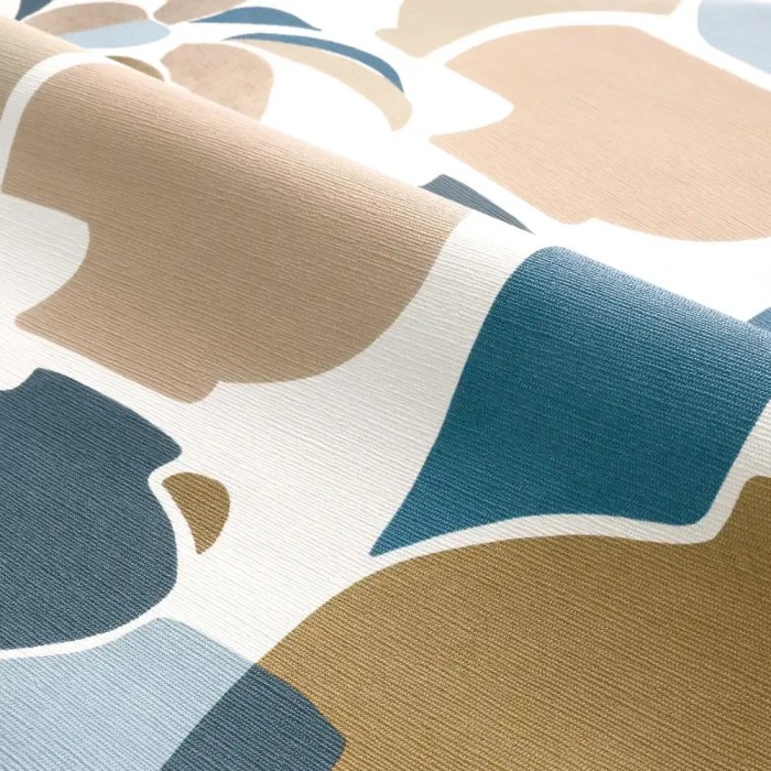 Casamance|Papier peint style provençal pots en terre bleu et brun|Haut Gamme