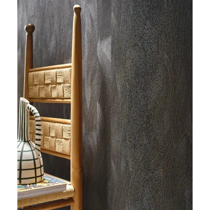 Casamance|Papel pintado moderno patrón ondulado azul|Alta Gama