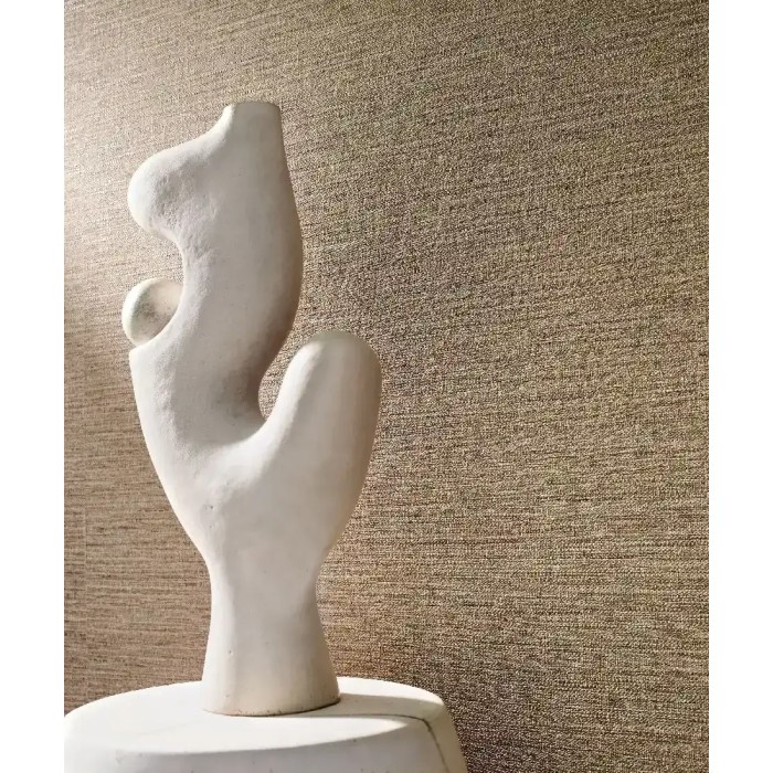 Papel pintado seda salvaje marrón y gris - Casamance Terra Rossa 76231936