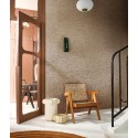 Casamance|Papier peint soie sauvage brun et gris|Imitation Tissu
