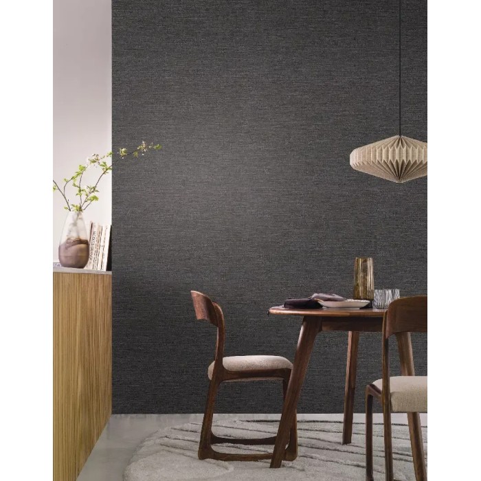 Casamance|Papier peint maille de soie couleur ébène|Papier Peint