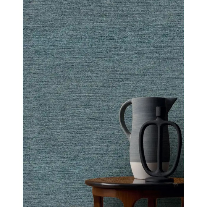 Casamance|Papel pintado seda salvaje azul|Imitacion Tela