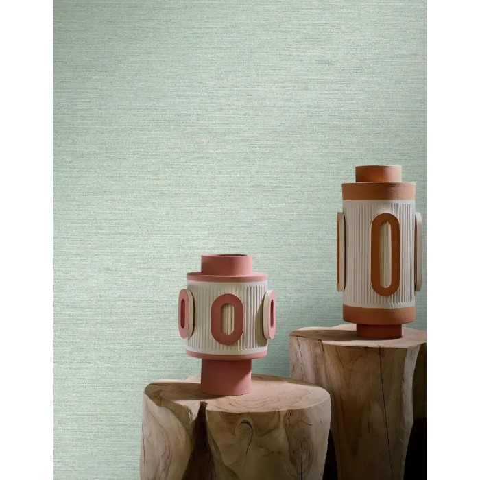 Papel pintado seda artesanal verde pastel atemporal - Casamance Terra Rossa 76232548