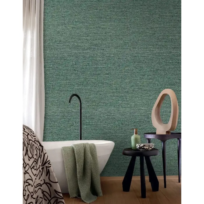 Casamance|Papier peint maille de soie vert émeraude|Haut Gamme