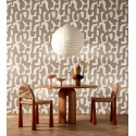 Casamance|Leinentapete beige ethnischer Stil|Ethnisch
