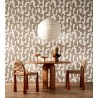Casamance|Papier peint lin beige style ethnique|Ethnique