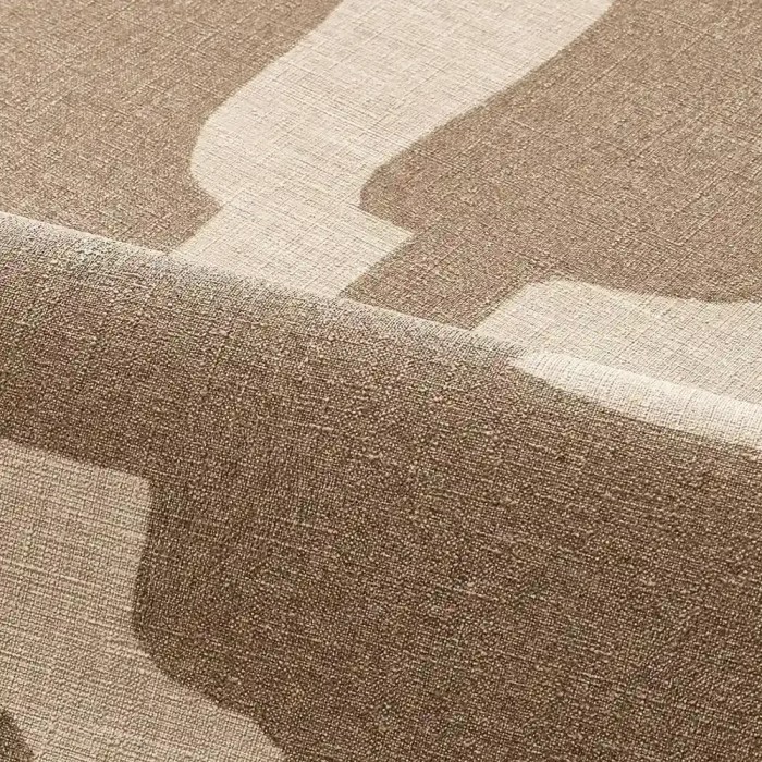 Casamance|Papier peint lin brun style ethnique|Haut Gamme