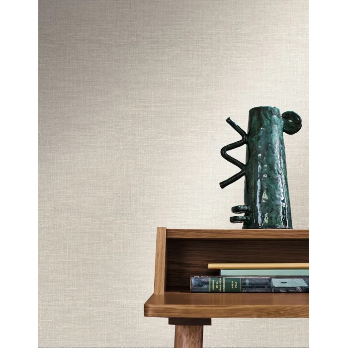 Casamance|Papel pintado lino beige y gris natural|Papel Pintado