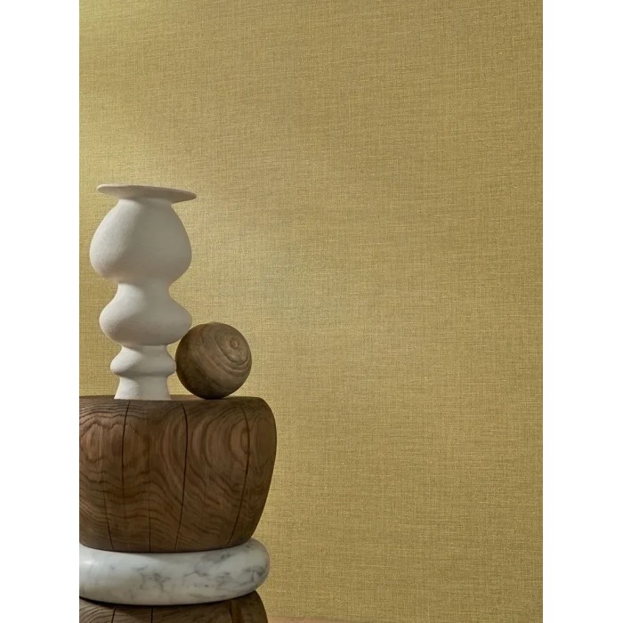 Casamance|Leinentapete senfgrün|Tapeten