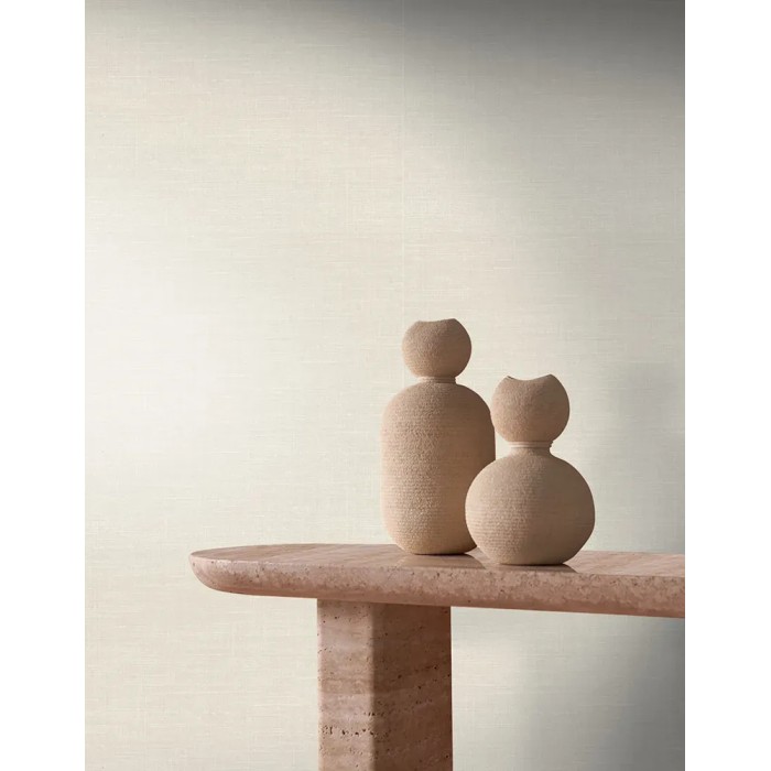 Papel pintado lino blanco roto - Casamance Le Lin 3 73812558