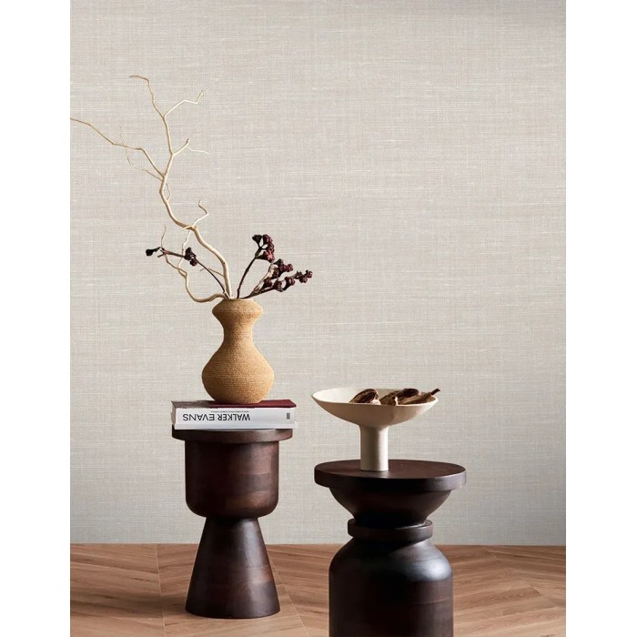 Casamance|Papel pintado lino gris claro|Contemporáneo