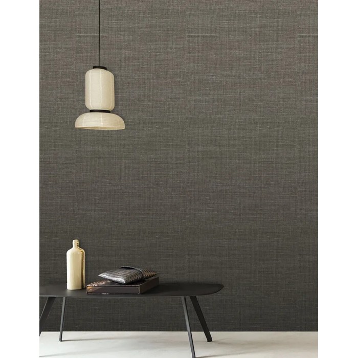 Casamance|Papel pintado lino marrón topo|Papel Pintado