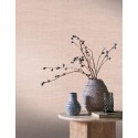 Casamance|Papier peint lin rose doux|Imitation Tissu
