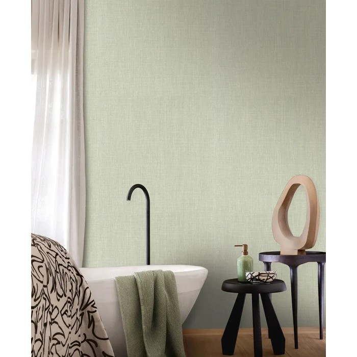 Casamance|Leinentapete pastellgrün|Textilimitation