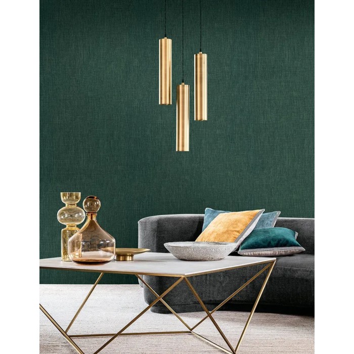 Casamance|Papel pintado lino verde esmeralda|Papel Pintado