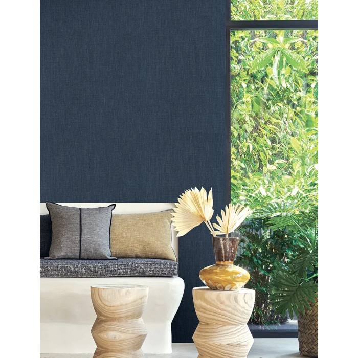 Casamance|Papier peint lin bleu marine|Papier Peint