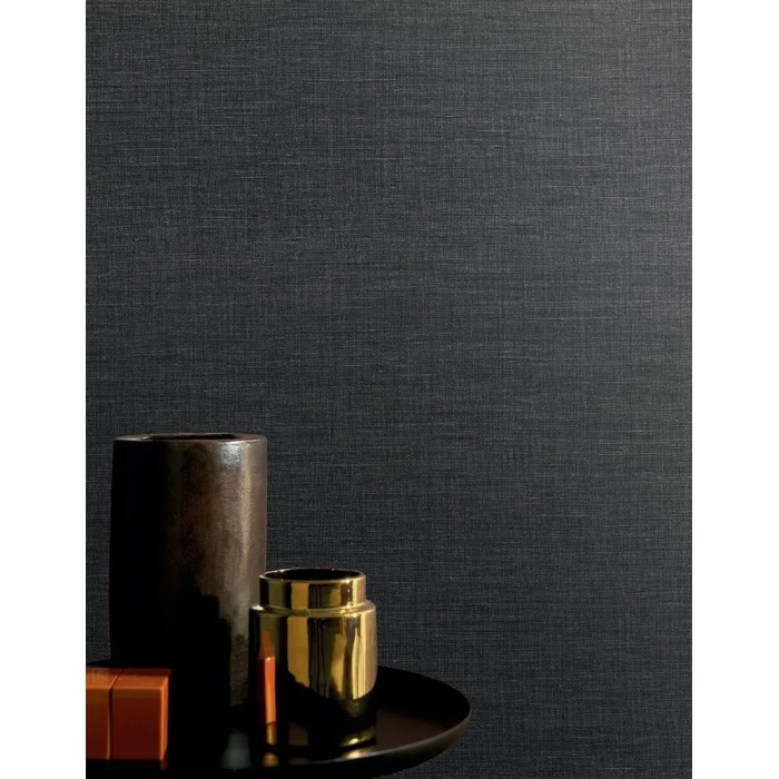 Casamance|Leinentapete anthrazitfarben|Tapeten