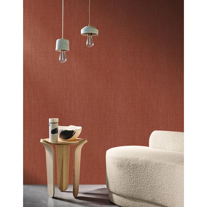 Casamance|Papel pintado lino marrón caldera|Imitacion Tela