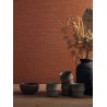Casamance|Papier peint lin brun chaudron|Imitation Tissu