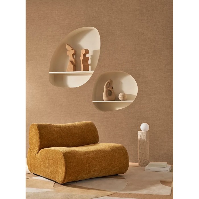 Casamance|Leinentapete dunkelbraun|Textilimitation