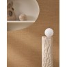 Casamance|Papier peint lin brun sombre|Imitation Tissu
