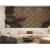 Casamance|Papel pintado lino marrón efecto étnico|Alta Gama