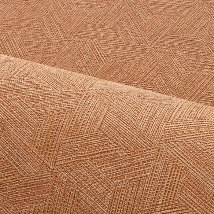 Casamance|Wallpaper modern marquetry terracotta|High-End