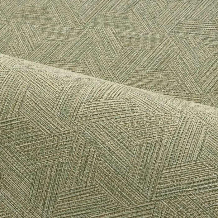 Casamance|Wallpaper modern marquetry khaki green|Wallpaper
